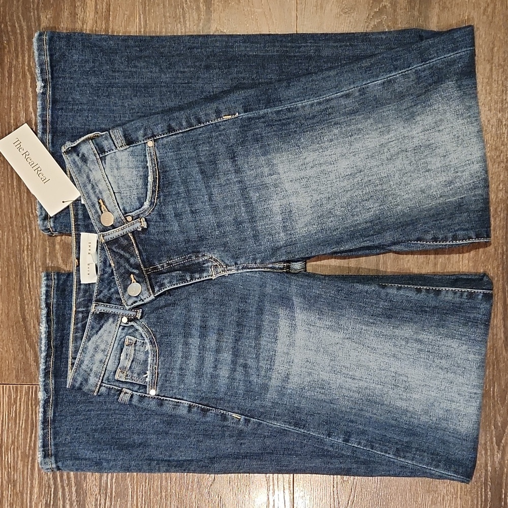 ❤️ NWT! RISEN CROSSOVER MID-RISE WIDE LEG JEANS, 0 (24) - Picture 6 of 14